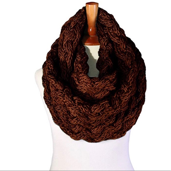 Chocolate brown infinity scarf 🍫 - Picture 1 of 4